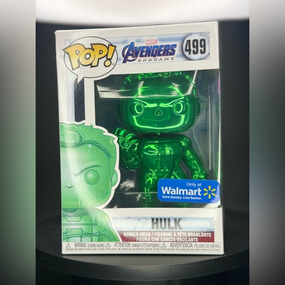 Funko Pop! Marvel Avengers Endgame: (Green Chrome) Hulk #499 (Walmart Exclusive) - Picture 1 of 7